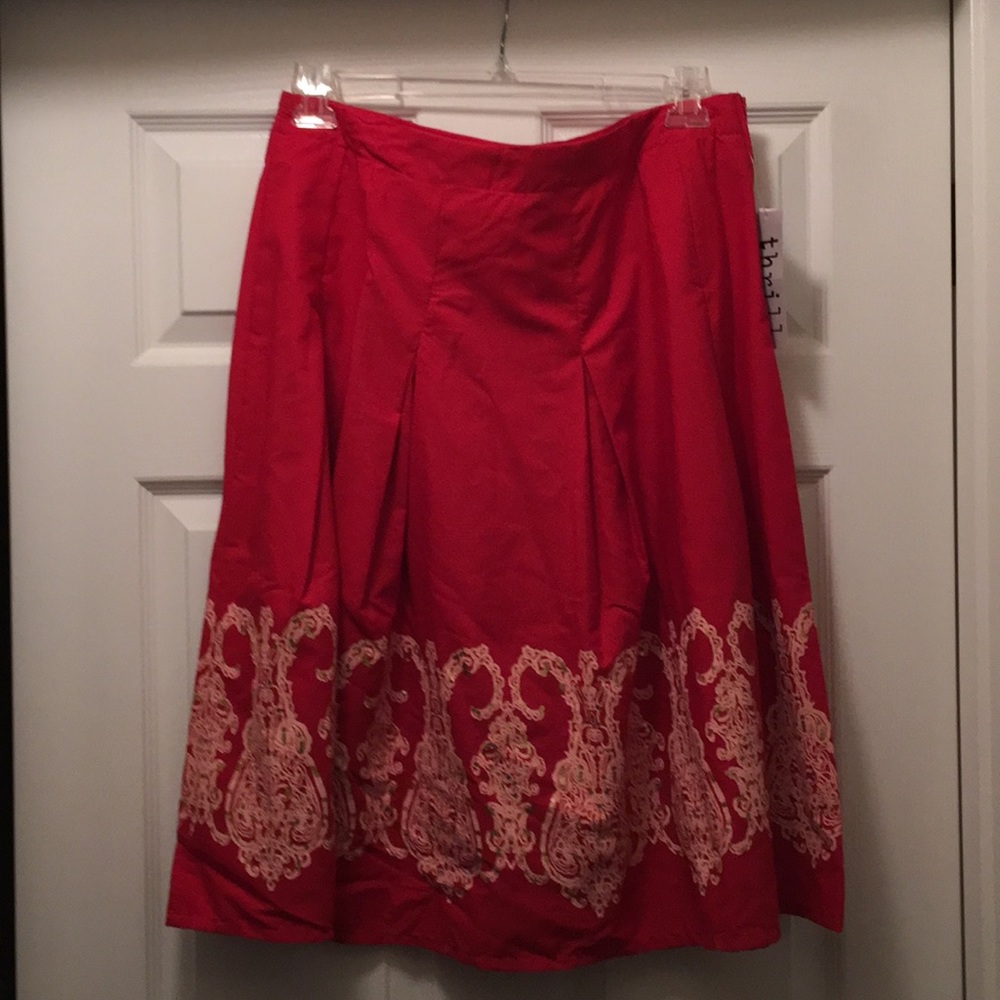 Red and gold skirt